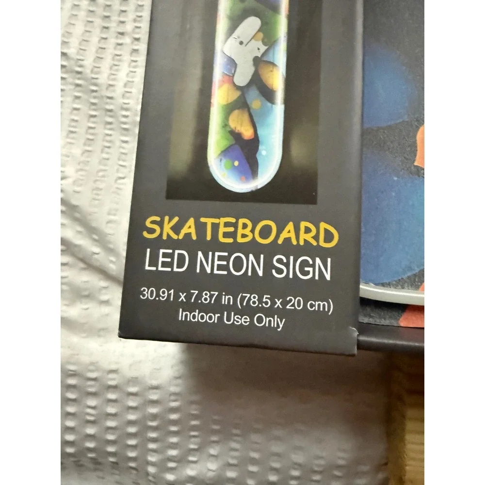 Hobby Lobby Skateboard LED Neon Sign Graffiti Wall Art Decor 31x8 Indoor Light